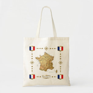 France Map + Flags Bag