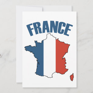 France Map - French Flag