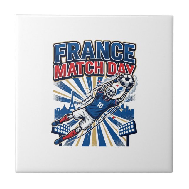 France Match Day Skeleton Striker Nations High Ene Tile (Front)