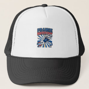 France Match Day Skeleton Striker Nations High Ene Trucker Hat