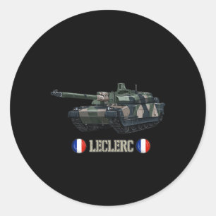 France Military Modern War Main Battle Tank Lecler Classic Round Sticker