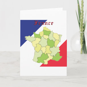 France National Colours And Map Card