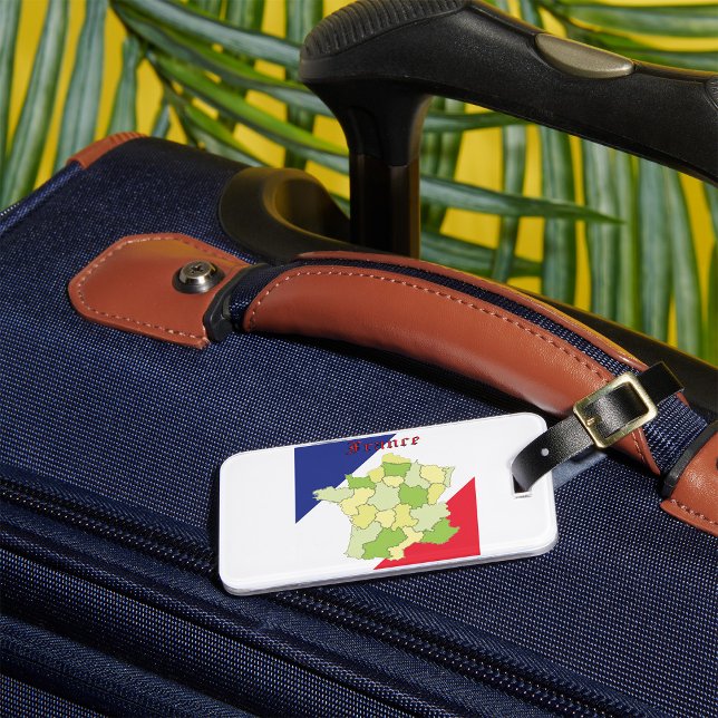 France National Colours And Map Luggage Tag (Creator Uploaded)