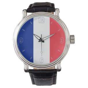 France National Flag Patriotic Watch