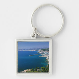 France, Nice, aerial view of the port Key Ring