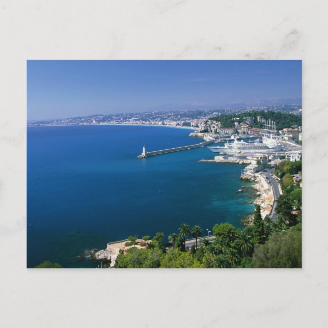 France, Nice, aerial view of the port Postcard (Front)