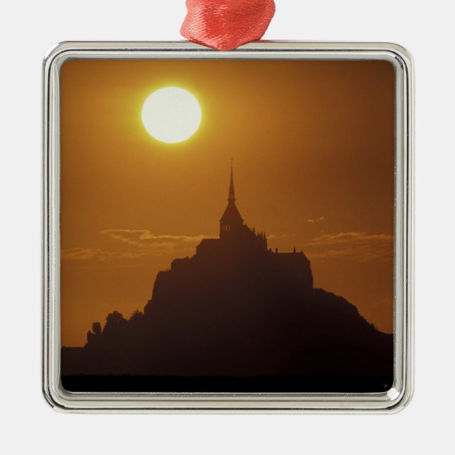France, Normandy. Mont Saint Michele Metal Tree Decoration (Front)
