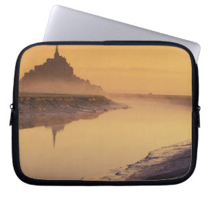 FRANCE, Normandy Mont St. Michel. Morning Light Laptop Sleeve