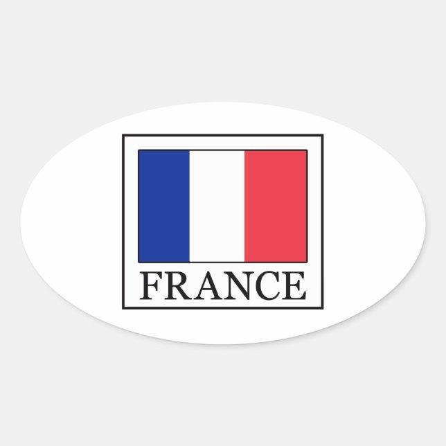 France Oval Sticker (Front)