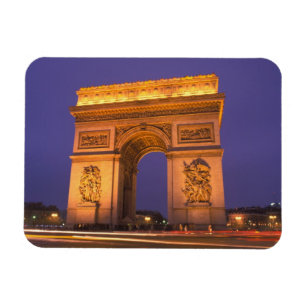 France, Paris, Arc de Triomphe at dusk. Magnet
