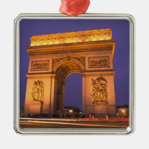 France, Paris, Arc de Triomphe at dusk. Metal Tree Decoration