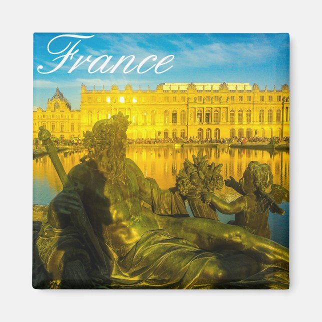 France Paris Architecture Sunset Versailles Magnet (Front)