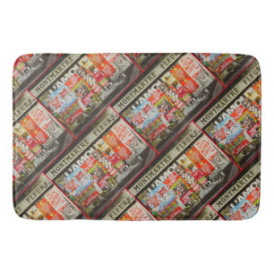France Paris Cityscape Montmartre Fleurs Area Bath Mat