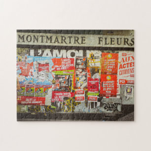 France Paris Cityscape Montmartre Fleurs Area Jigsaw Puzzle