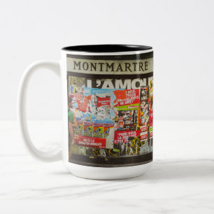 France Paris Cityscape Montmartre Fleurs Area Two-Tone Coffee Mug