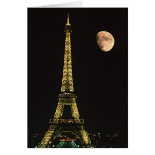 France, Paris. Eiffel Tower at night with