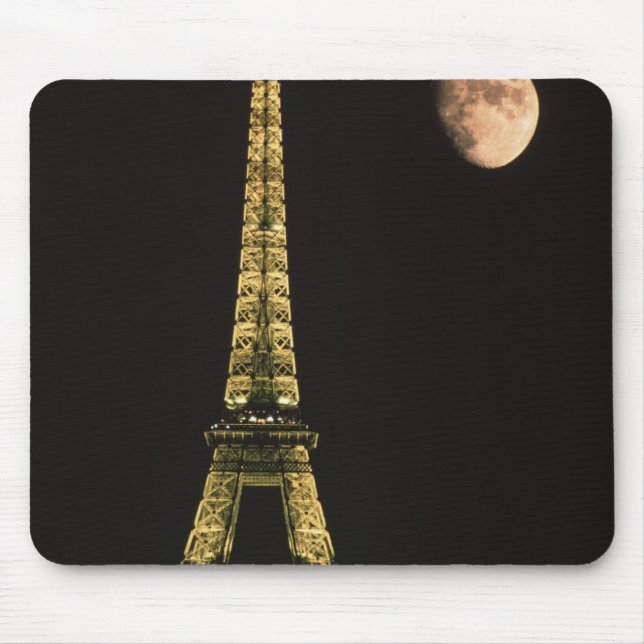 France, Paris. Eiffel Tower at night with Mouse Pad (Front)