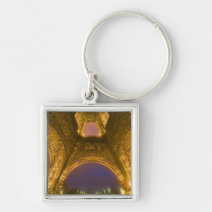 France, Paris. Eiffel Tower illuminated at 2 Key Ring