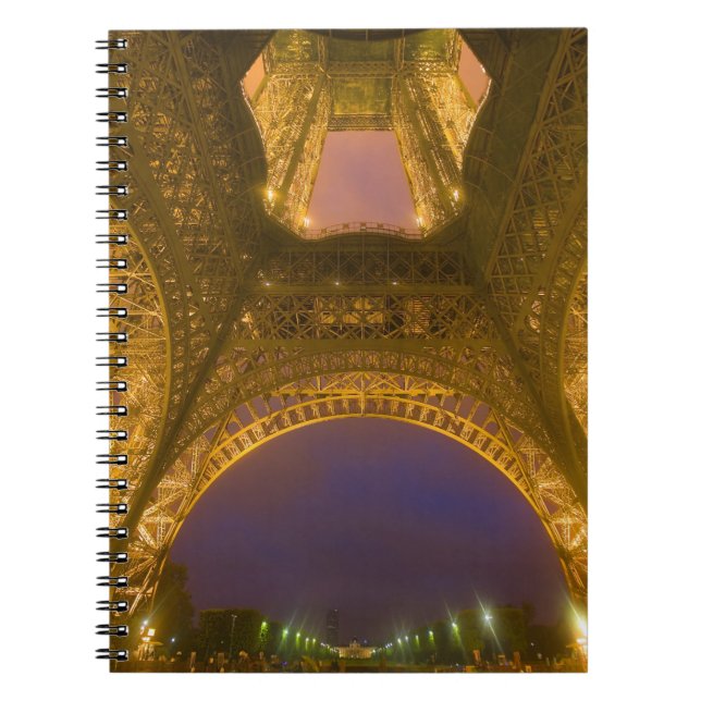 France, Paris. Eiffel Tower illuminated at 2 Spiral Notebook (Front)