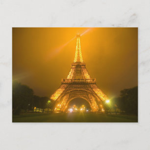France, Paris. Eiffel Tower illuminated at 3 Postcard