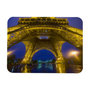 France, Paris. Eiffel Tower illuminated at Magnet