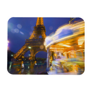 France, Paris. Eiffel Tower in twilight fog and Magnet