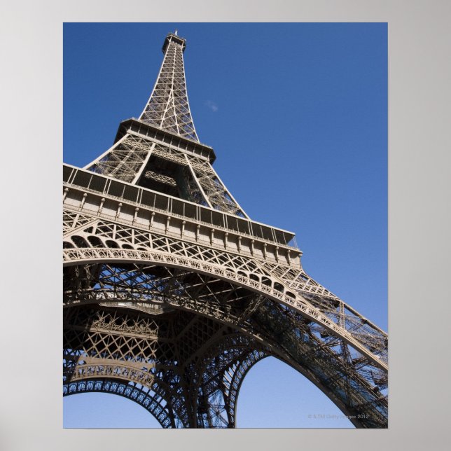 France, Paris, Eiffel Tower, low angle view Poster (Front)