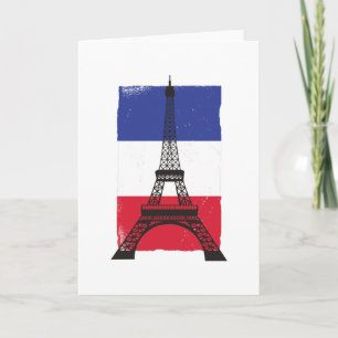 France Paris French Flag Card