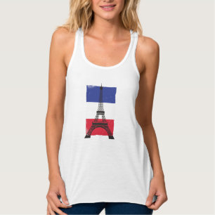 France Paris French Flag Singlet