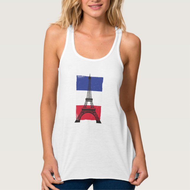 France Paris French Flag Singlet (Front)