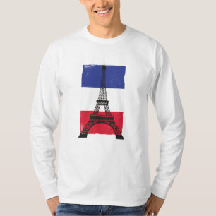 France Paris French Flag T-Shirt