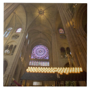 France, Paris. Interior of Notre Dame Cathedral. Tile