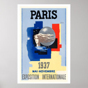 France Paris International Exhibition Vintage Poster