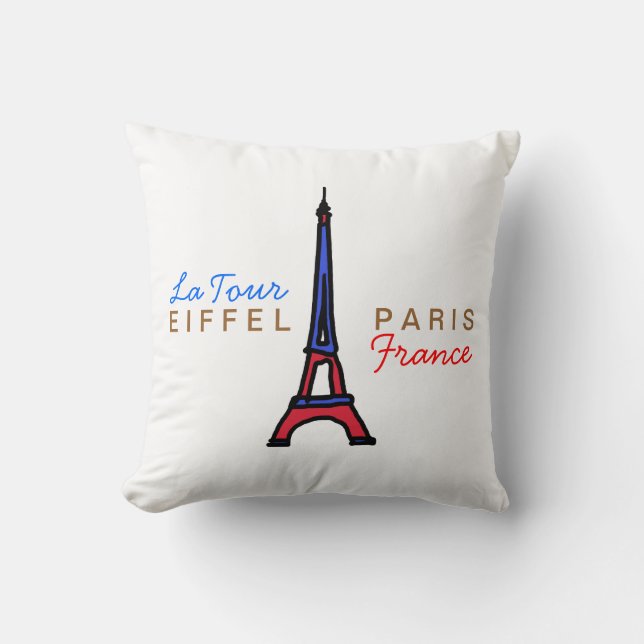 France Paris La Tour Eiffel Cushion (Front)