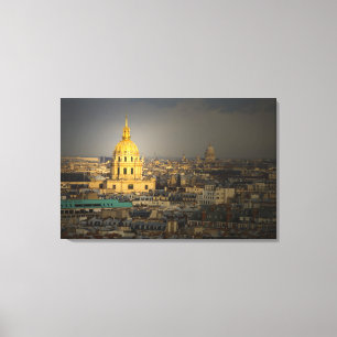 France, Paris. Les Invalides seen from the Canvas Print