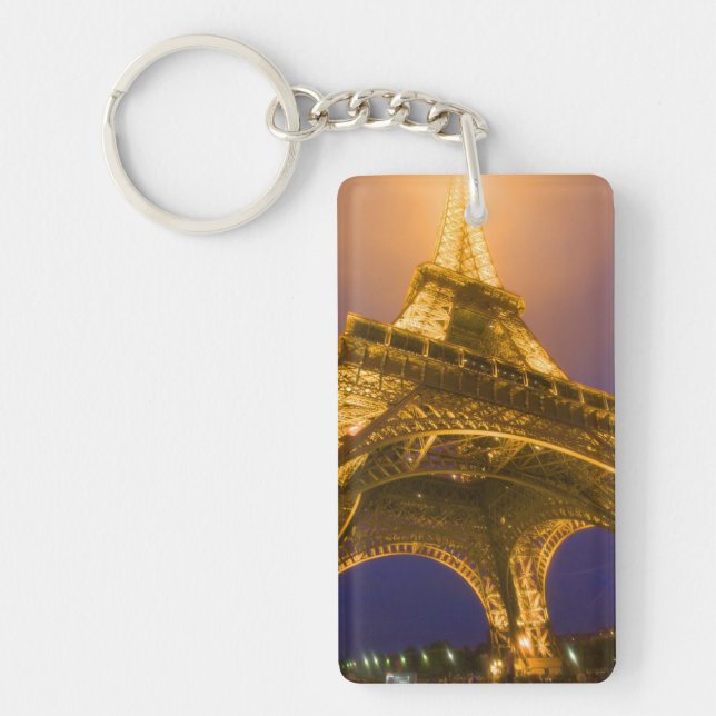 France, Paris. Looking up from base of Eiffel Key Ring (Front)