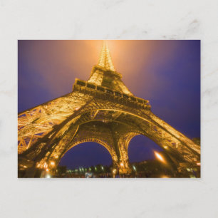 France, Paris. Looking up from base of Eiffel Postcard