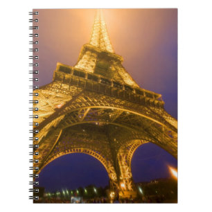 France, Paris. Looking up from base of Eiffel Spiral Notebook