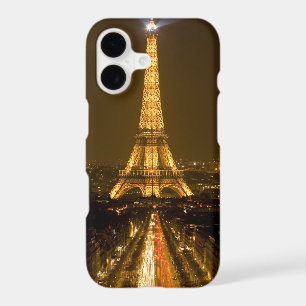 France, Paris. Nighttime view of Eiffel Tower