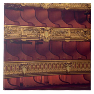 France, Paris. Partial view of balcony seating Tile