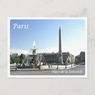 France - Paris - Place de la Concorde - Postcard