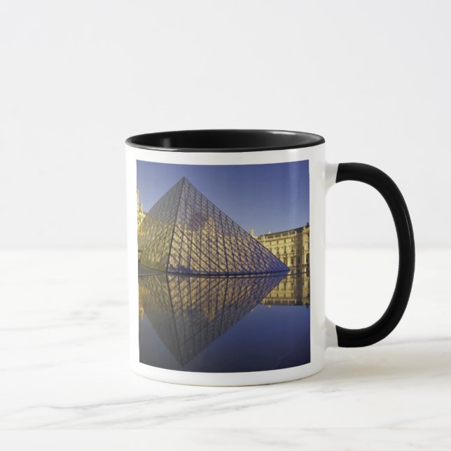 FRANCE, Paris Reflection, Pyramid. The Louvre Mug (Right)