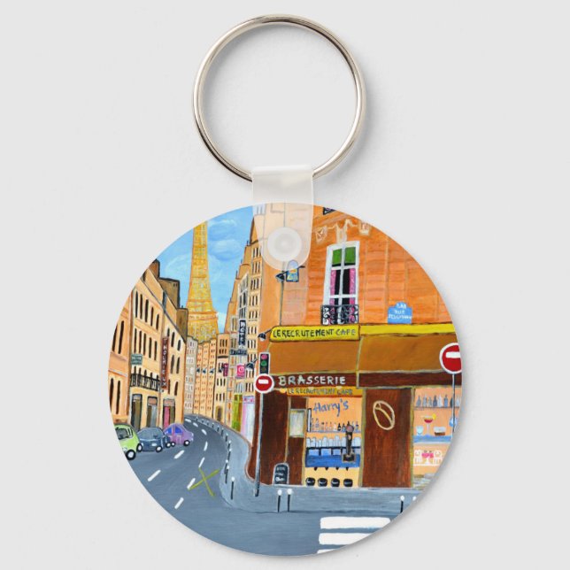 France, Paris,Rue Dominique Key Ring (Front)