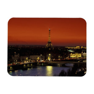 France, Paris Sunset view of Eiffel Tower and Magnet