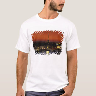 France, Paris Sunset view of Eiffel Tower and T-Shirt