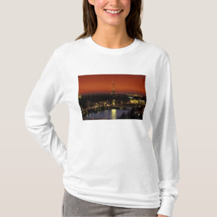 France, Paris Sunset view of Eiffel Tower and T-Shirt