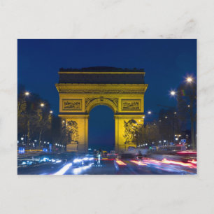 France, Paris. The Arc de Triomphe and the Postcard