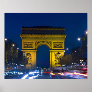 France, Paris. The Arc de Triomphe and the Poster