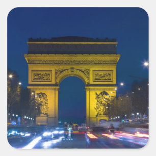 France, Paris. The Arc de Triomphe and the Square Sticker