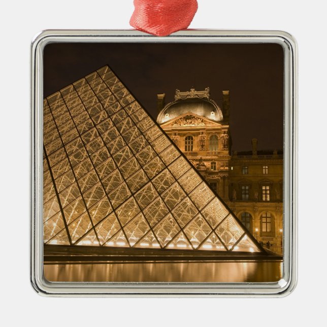 France, Paris. The Louvre at twilight. Credit 2 Metal Tree Decoration (Front)